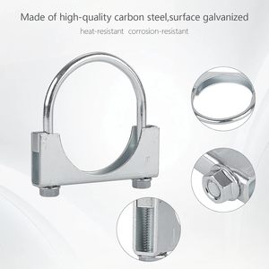 Heavy-Duty Stainless Steel U-Bolt Muffler <b>Exhaust</b> <b>Clamp</b> Hanger for Vehicle for Home & Industrial Applications - Product Image 2