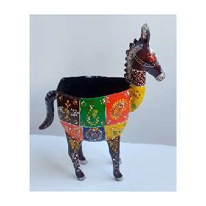 Pot de fleurs décoratif en forme de cheval pour fleurs d'intérieur et d'extérieur et plantes succulentes, idéal pour la maison, le jardin, le balcon et les cadeaux - Product Image 2