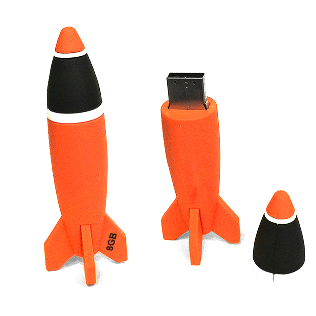 3D PVC Rocket USB Memory Stick Thumb Drives