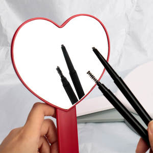 Logo personalizzato HD illuminato specchio per il trucco da viaggio tasca vetro di bellezza in varie forme come cuore e rombo uso quotidiano specchio cosmetico - Product Image 6