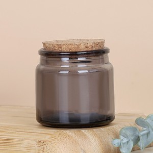 Navidad redondo ámbar claro verde <span class=keywords><strong>blanco</strong></span> negro 100mL portavasos de vidrio contenedor tarros de vidrio con corcho - Product Image 5