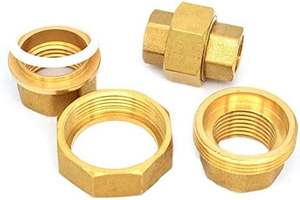 NPT Union <span class=keywords><strong>1</strong></span>/4 "hembra X <span class=keywords><strong>1</strong></span>/4" hembra Conector recto de instalación de tuberías de latón 1200psi - Product Image 4