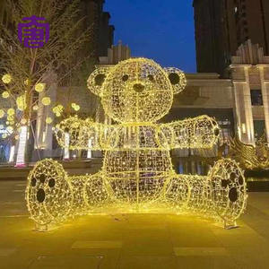 Iluminación decorativa LED 3D personalizada con motivo de oso de peluche IP65 para interiores, Navidad, festivales, jardines y exteriores. - Product Image 5