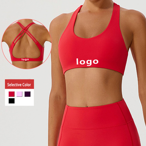 <span class=keywords><strong>Soutien</strong></span>-<span class=keywords><strong>gorge</strong></span> Yogini Style <span class=keywords><strong>Croisé</strong></span> Cœur pour Femme, Bretelles Respirantes avec Coussinets Poitrine Intégrés pour Sports de Plein Air et Fitness - Product Image 1