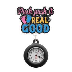 Oferta Especial: Nuevo Porta-Reloj de Plástico Personalizado con Purpurina para Enfermeras y Doctores, con Clip para Reloj de Bolsillo y Colgante de Reloj de Medicina - Product Image 3