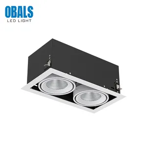 Obals Warranty Square 10W 20W 30W COBLEDスポットダウンライト埋め込み式LEDグリルライト