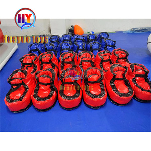 <span class=keywords><strong>2023</strong></span> popolari giochi di costruzione di squadra genitore-figlio giochi di sport PVC scarpe da calcio a bolle giganti, stivali giganti per il gioco di corse veloci - Product Image 2