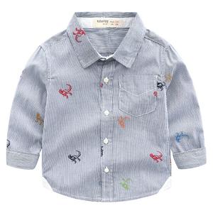 Shopping en ligne en Inde, vêtements pour enfants, chemise polo pour garçons en coton à rayures imprimées, mode pêche, personnalisable - Product Image 2