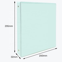 Classeurs à anneaux multi-rangs A4 en PVC opaque avec couverture personnalisée imprimée, pour le rangement de documents de bureau