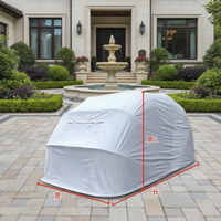 Nouveau Grand Garage Portable 5.5x2.5x2.3m Imperméable Durable Simple Moderne à Toit Arqué pour Voiture, Abri de Stationnement Semi-Automatique Pliant