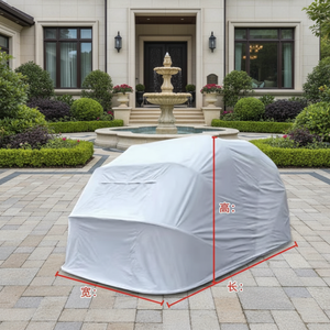 Nuevo Garaje Grande de 5.5x2.5x2.3m, Portátil, Impermeable, Duradero, Techo Arqueado Moderno y Sencillo, Cobertizo para Estacionamiento de Autos, Plegable Semiautomático - Product Image 2