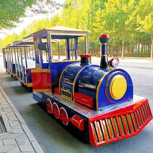 Train en acier pour enfants - Manège sans rail pour parcs à thème extérieurs et centres commerciaux - Product Image 1