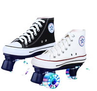 Nouveau produit Chaussures de skate Double Row Four 4 Wheel Roller-Skate Shoes