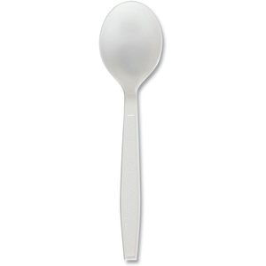 Boardwalk Heavyweight Polypropylene <b>Soup</b> <b>Spoon</b> White Disposable Cutlery 1000/Pack 1000/Carton - Product Image 1
