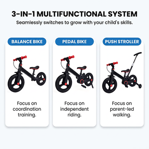 Haute qualité 12 pouces 3 en 1 Standard enfants Balance Bike repose-pieds pousser enfants Balance Bike pour enfants - Product Image 3