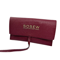 Pochette à bijoux personnalisable en cuir PU texturé noir, sac cadeau avec lien, pour bracelets et bijoux