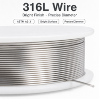Fil en acier chirurgical 316L 0,5 mm, calibre 18 à 28, semi-dur, brillant, résistant à la corrosion, sans ternissement, haute résistance, pour soudage et pliage