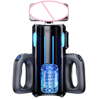 THRUSTING-PRO 12cm Stossender Hochgeschwindigkeits-Masturbator für Männer, Automatisch Ausfahrbarer Vaginal-Masturbationsbecher, Sexspielzeug für Herren
