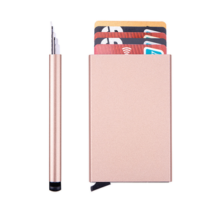 Premium Matte <b>RFID</b> Blocking Aluminum Alloy Card Holder Pop Up <b>Wallet</b> with Push Lever <b>for</b> <b>Men</b> Women Gift Packaging Included - Product Image 5