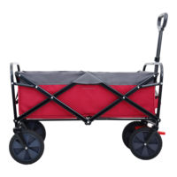 Chariot de jardin pliable robuste en acier inoxydable, chariot de camping de haute qualité pour l'extérieur, chariot de courses OEM