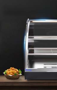 Calentador de Alimentos Comercial de 2 Niveles y 820W de Acero Inoxidable con Puerta Corredera para Exhibición de Panadería/Pizza/Pollo Frito - Product Image 2
