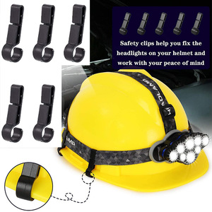 Helmet Headlamp <b>Clips</b> Plastic <b>Hooks</b> For Headlight Mounting Safety Helmet Accessories Unisex - Product Image 1