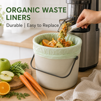 Sacs à déchets alimentaires compostables grand format, à fermeture robuste, pour poubelles de cuisine, pour supermarchés européens et marques privées – Approvisionnement direct usine