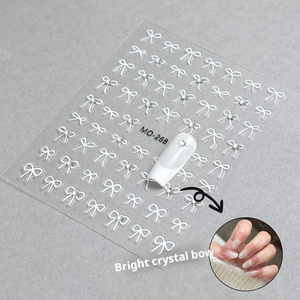 Autocollants 3D Papillon Diamant Cristal pour Ongles, Patchs Stéréo Tendance pour Nail Art, Décalcomanies Auto-Adhésives pour Salon de Manucure - Product Image 6
