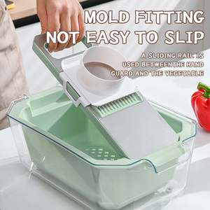 Nuevo Producto 2024, Herramientas para Frutas y Verduras, Cortador de Cocina Manual de 1 Pieza, Rebanador Multifuncional de Mano con Contenedor y Colador - Product Image 5