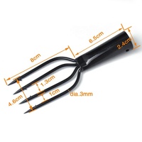 Lance de pêche en acier inoxydable à haute teneur en carbone harpon poisson 3 4 5 broches fer de lance fourche lance avec barbe harpon fléchettes pointe gaff