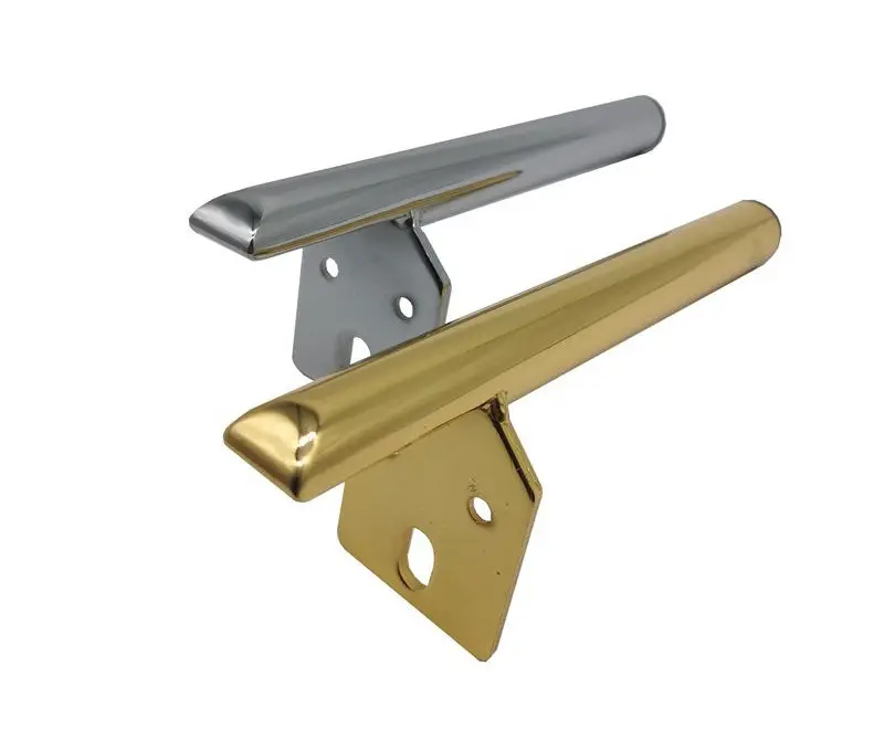 Pata de sofá de silla redonda de tubo de Metal dorado de hierro de 180mm moderna al por mayor para muebles