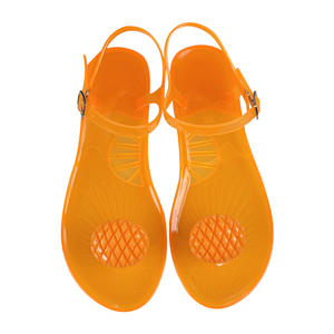 <span class=keywords><strong>Sandales</strong></span> de plage en PVC gelée de fruits au citron pour femmes avec fond souple antidérapant à bout ouvert Clip sur Jelly Flip Flip pour dame QS1027C72 - Product Image 6