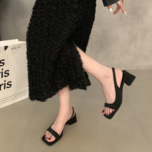 Factory Wholesale Summer New Chunky Silver Sandals <b>Height</b> <b>Increasing</b> Heel Women - Product Image 5