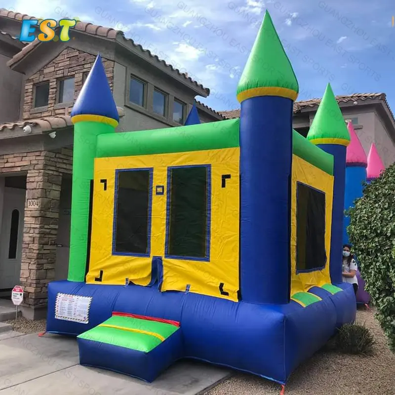 New design commercial moonwalk jumper bouncer bouncy jump castle inflatable bounce house for kid party combo