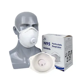 Sanqi 3Q Filtre à particules anti-poussière Vêtements de travail de protection respiratoire Coupe industrielle Valved Jetable N95 Respirateur à particules