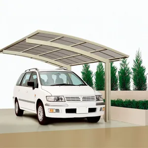 Outdoor Modern Designs UV resistance Stable Polycarbonate Roof Aluminum Carport for car parking