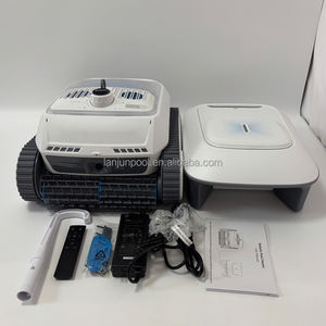 Nettoyeur de <span class=keywords><strong>piscine</strong></span> sans fil tout-en-un : nettoyage des parois, aspiration de la surface et panier filtrant pour les débris volumineux pour <span class=keywords><strong>piscine</strong></span> - Product Image 4