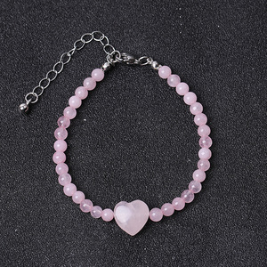 Natural Tiger Eye Heart Pendant Necklace & <b>Bracelet</b> Jewelry <b>Set</b> – Genuine Stone Chakra Reiki Gift for Women Men - Product Image 1