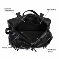 Sac à dos de voyage professionnel convertible 3 en 1 en cuir PU personnalisé avec plusieurs poches pour les navetteurs