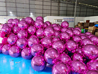 Boule réfléchissante gonflable colorée bon marché Offres Spéciales de PVC/sphère gonflable de miroir de Noël/ballon gonflable de miroir de sphère
