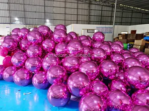 الأكثر مبيعًا كرة عاكسة قابلة للنفخ ملونة رخيصة من كلوريد البولي فينيل/كرة مرآة للكريسماس قابلة للنفخ/منطاد مرآة قابل للنفخ
