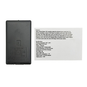 Controlador <span class=keywords><strong>de</strong></span> tira LED inalámbrico inteligente RF, cambio <span class=keywords><strong>de</strong></span> color, 20 teclas, 4 pines, RGB, control <span class=keywords><strong>de</strong></span> <span class=keywords><strong>sonido</strong></span> musical, regulador <span class=keywords><strong>de</strong></span> intensidad LED, control remoto negro - Product Image 4