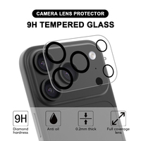Protector de pantalla de vidrio templado 9H con cobertura total para la lente de la cámara del iPhone 18 Pro, antiarañazos.