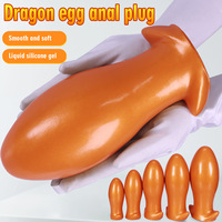 Plug anal en silicone liquide en forme d'œuf de dragon fantastique, entraîneur anal, jouet BDSM gay, fournisseur en gros d'usine