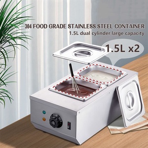 Machine à fondre le fromage au <span class=keywords><strong>chocolat</strong></span> électrique Chauffe-eau commercial double marmite fontaine chaudière plongeant cylindre fondeur chauffe-<span class=keywords><strong>casserole</strong></span> - Product Image 3
