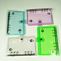 Carnet A5 A6 A7 avec couverture en PVC et métal pailleté, classeur rechargeable à 6 anneaux, fermeture à bouton-pression, classeur à feuilles mobiles