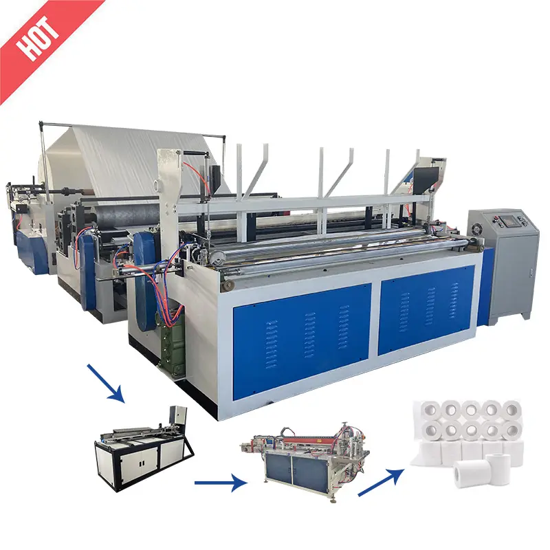 핫 세일 완전 자동 화장실 티슈 종이 기계 화장지 만들기 기계