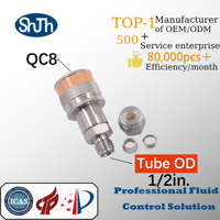 Swagelok 316 Connecteurs rapides interopérables haute pression forgés en acier inoxydable Raccord à compression QS-QC4-B-400K2 filetage BSP