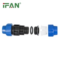 Raccord de compression agricole IFAN 20-110MM en PP, égal, PN16 PN20 PN25, pour tuyau HDPE, vanne d'eau, raccord PP
