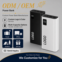Station d'alimentation portable personnalisée haute capacité 10000mAh/20000mAh/30000mAh, charge rapide, sortie 10W/20W, écran LED, Type-C Ultra